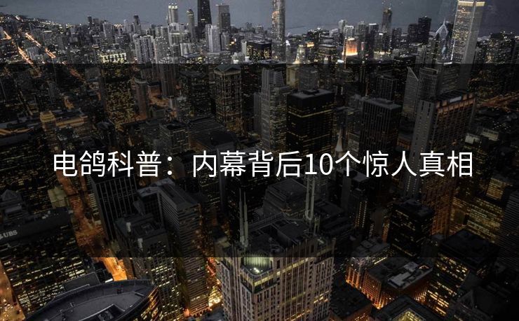 电鸽科普：内幕背后10个惊人真相